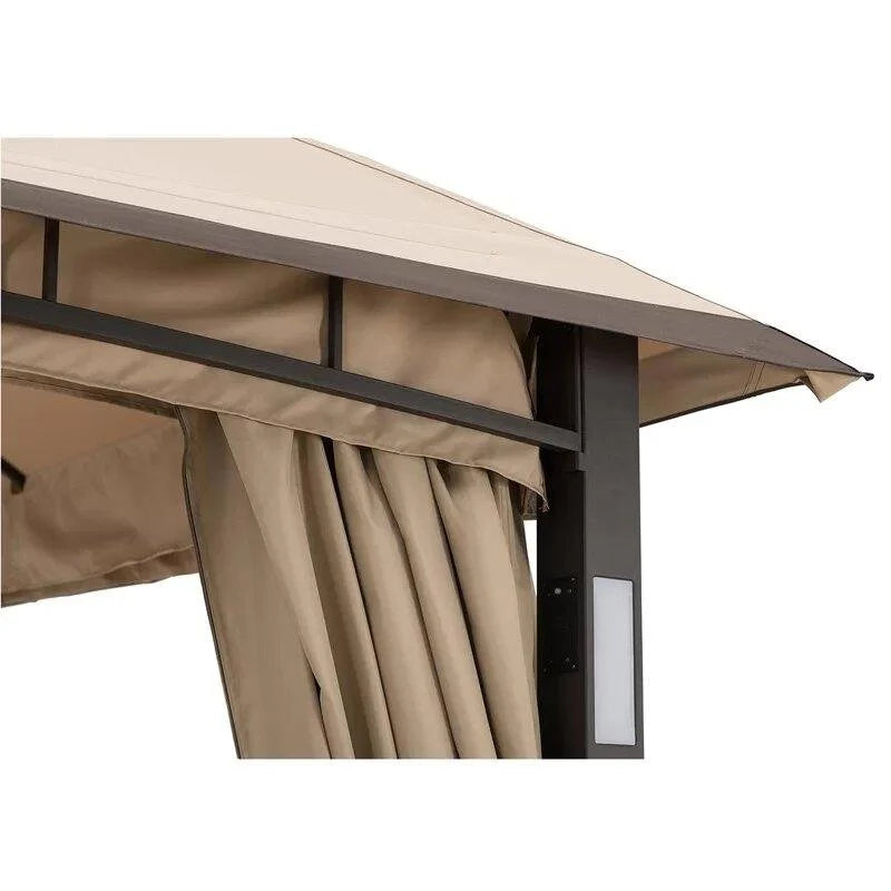 Moorehead Steel Patio Gazebo 12 Ft W x 10 Ft D