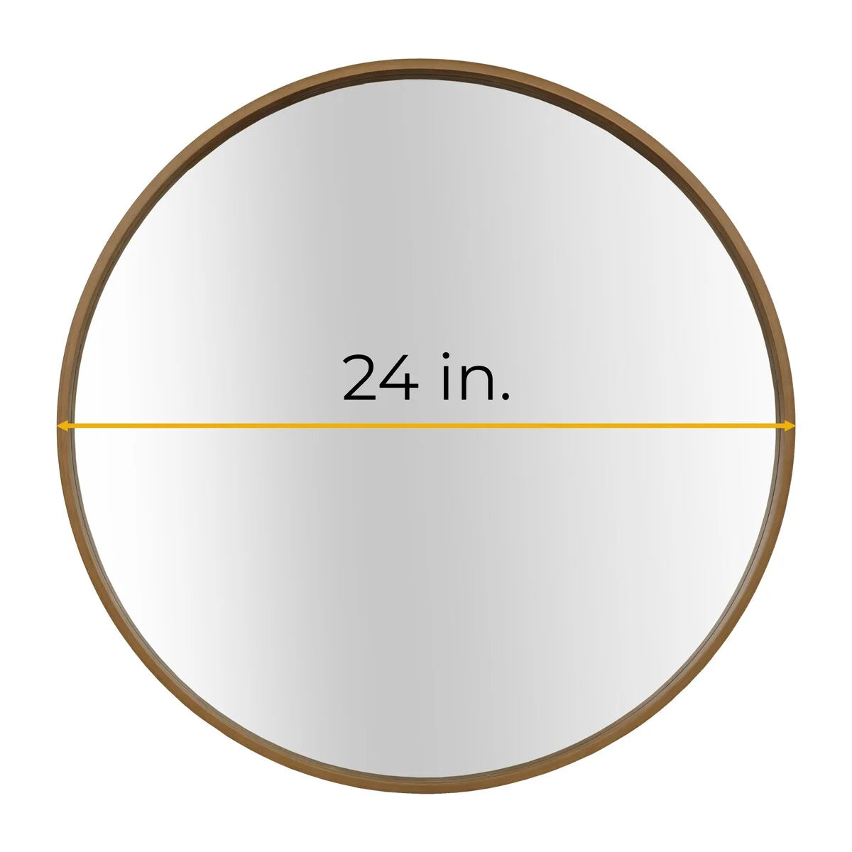 Classic Farmhouse Round Wooden Frame Wall Mirror - 24-inches, 28-inches, 32-inches