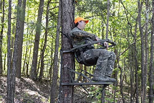 Aluminum Climbing Treestand With Padded Seat, 300 Lb. Capacity And Safety Harness