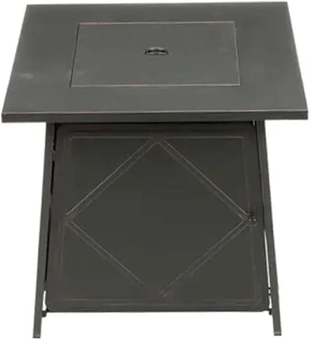 Four Seasons Courtyard 28-Inch Square 50,000 BTU Gas Fire Pit Table - SRGF11634
