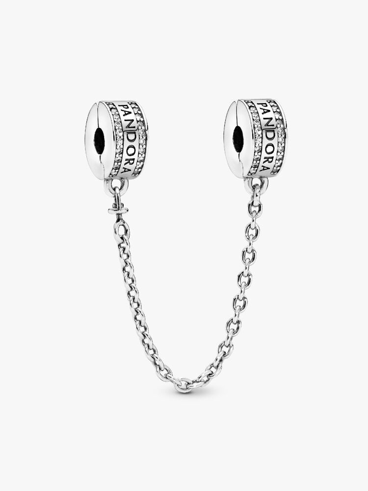 Pandora Logo Safety Chain Clip Charm