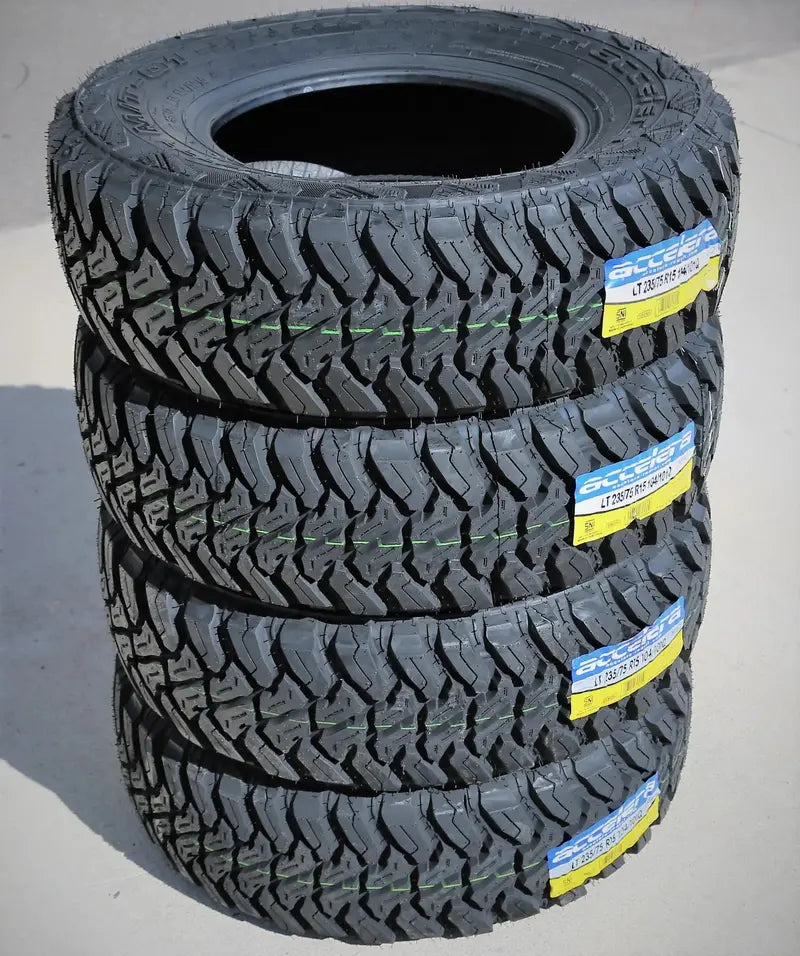 Accelera M/T-01 Mud Terrain Tires 235/75R15 Load C 6 Ply For Light Trucks - Pair