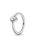 FINAL SALE - Classic Teardrop Halo Ring