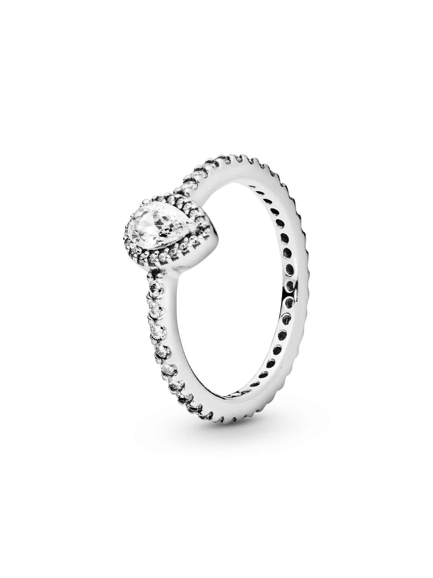 FINAL SALE - Classic Teardrop Halo Ring