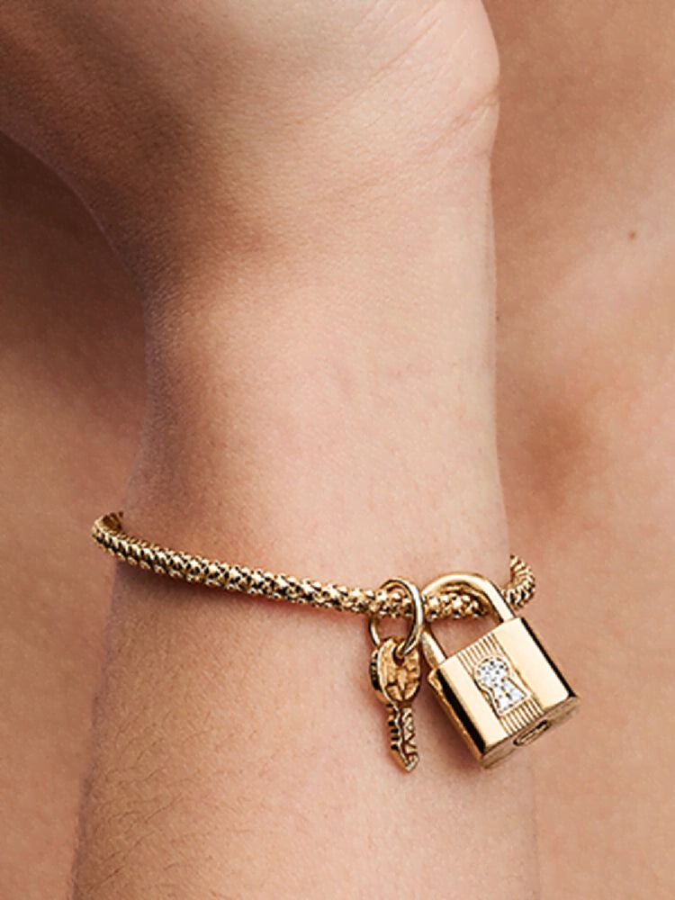 Padlock & Key Dangle Charm
