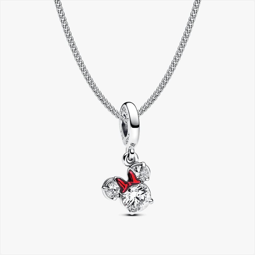 Minnie Mouse Holiday Dangle Charm Necklace Set