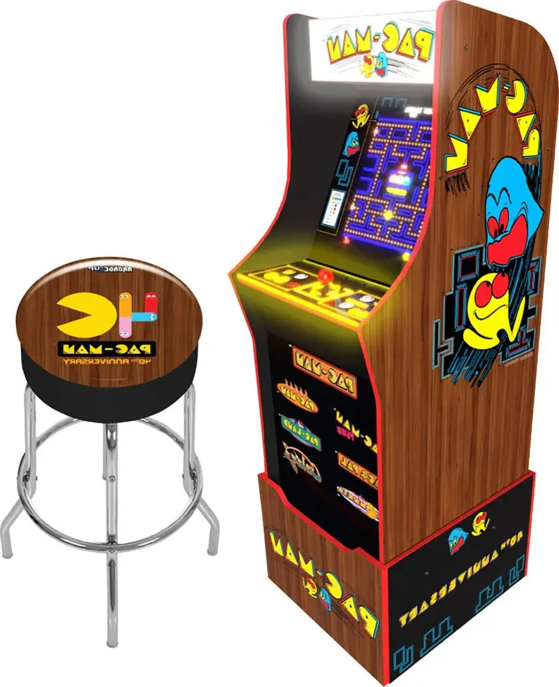 Pac-Man 40th Anniversary Arcade Cabinet With 17 LCD Display, Riser And 7 Games