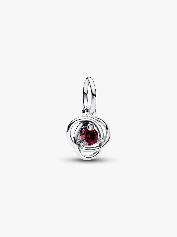 Red Eternity Circle Dangle Charm