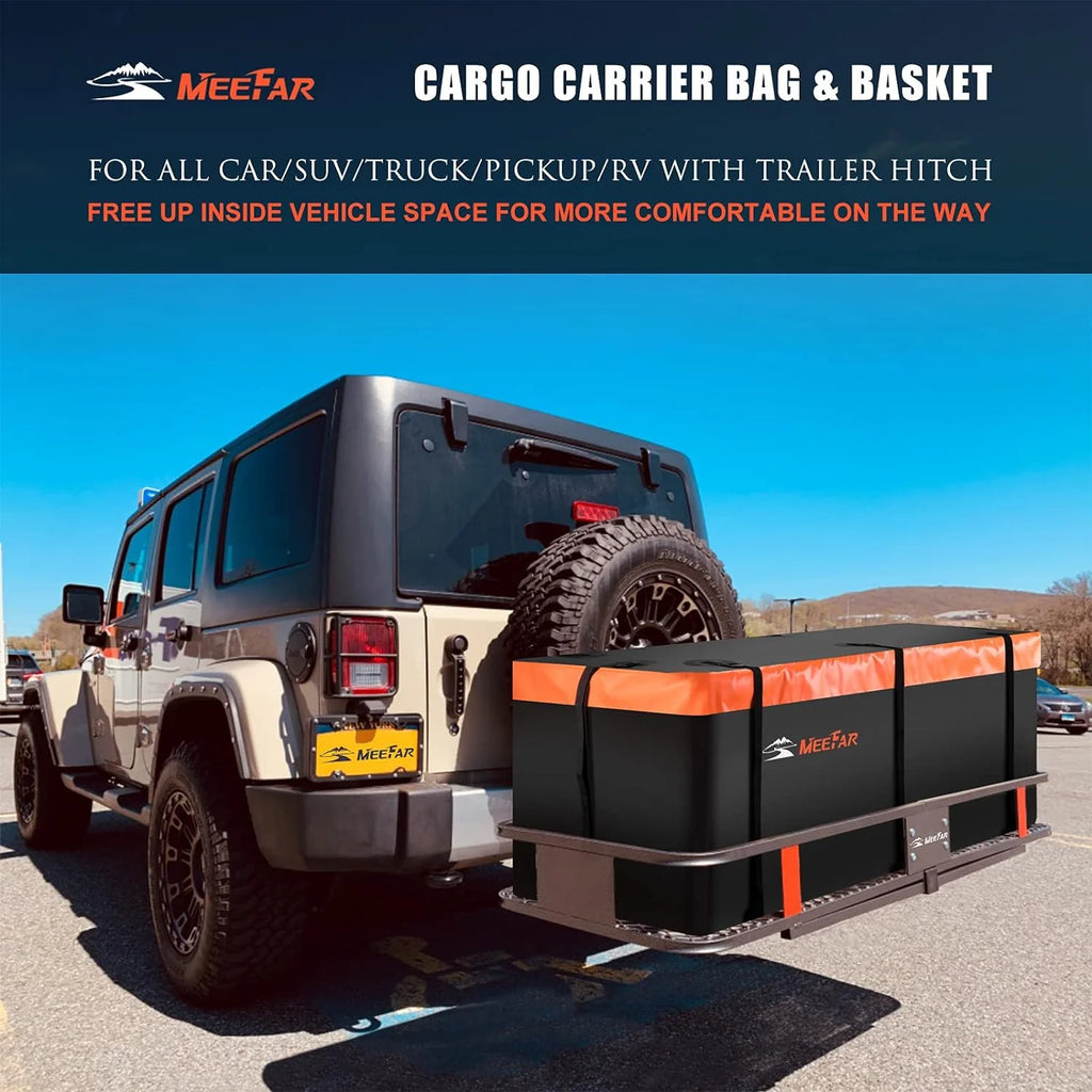 MeeFar Roof Cargo Basket 51 x 36 x 5 in with Waterproof Bag - MF-BSK-AND-BAG