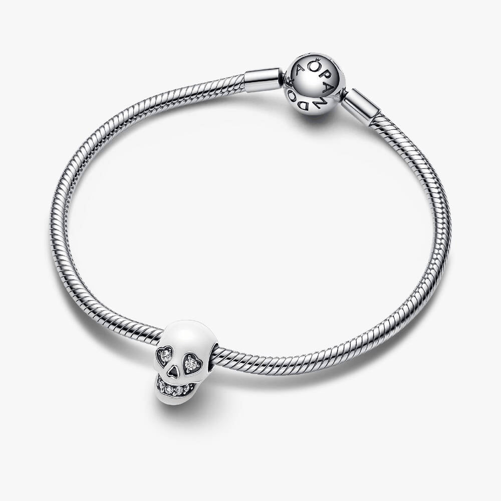 Glow-in-the-dark Sparkling Skull Charm