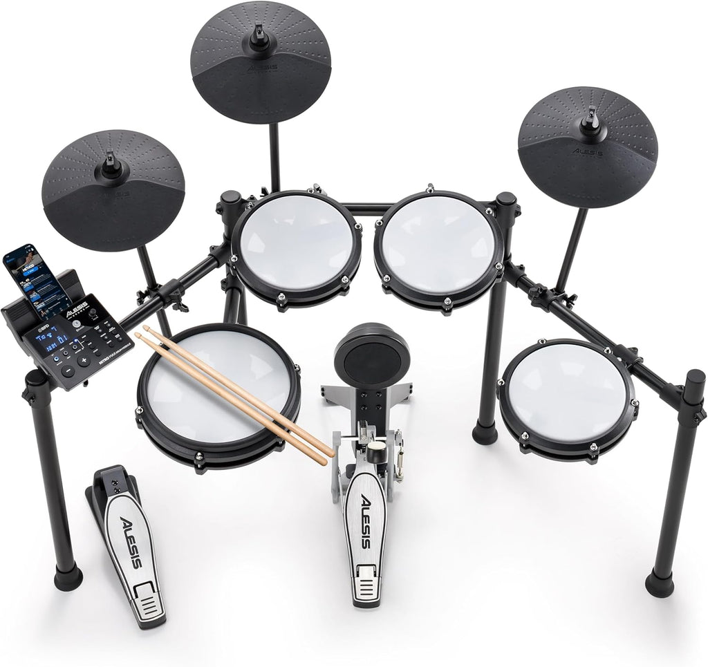 Alesis 8-Piece Electronic Drum Set With Mesh Pads And Bluetooth - Nitro Max
