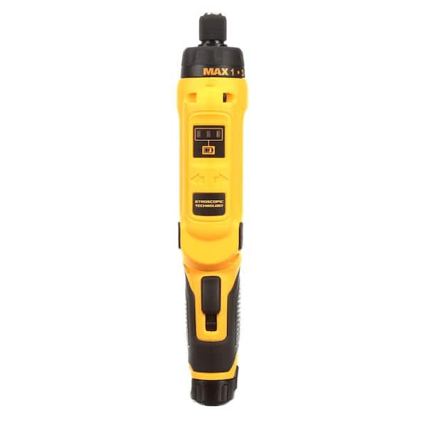 DEWALT 8V MAX Cordless Gyroscopic Screwdriver With Adjustable Handle, 2 1.0Ah Batteries, Charger And Bag