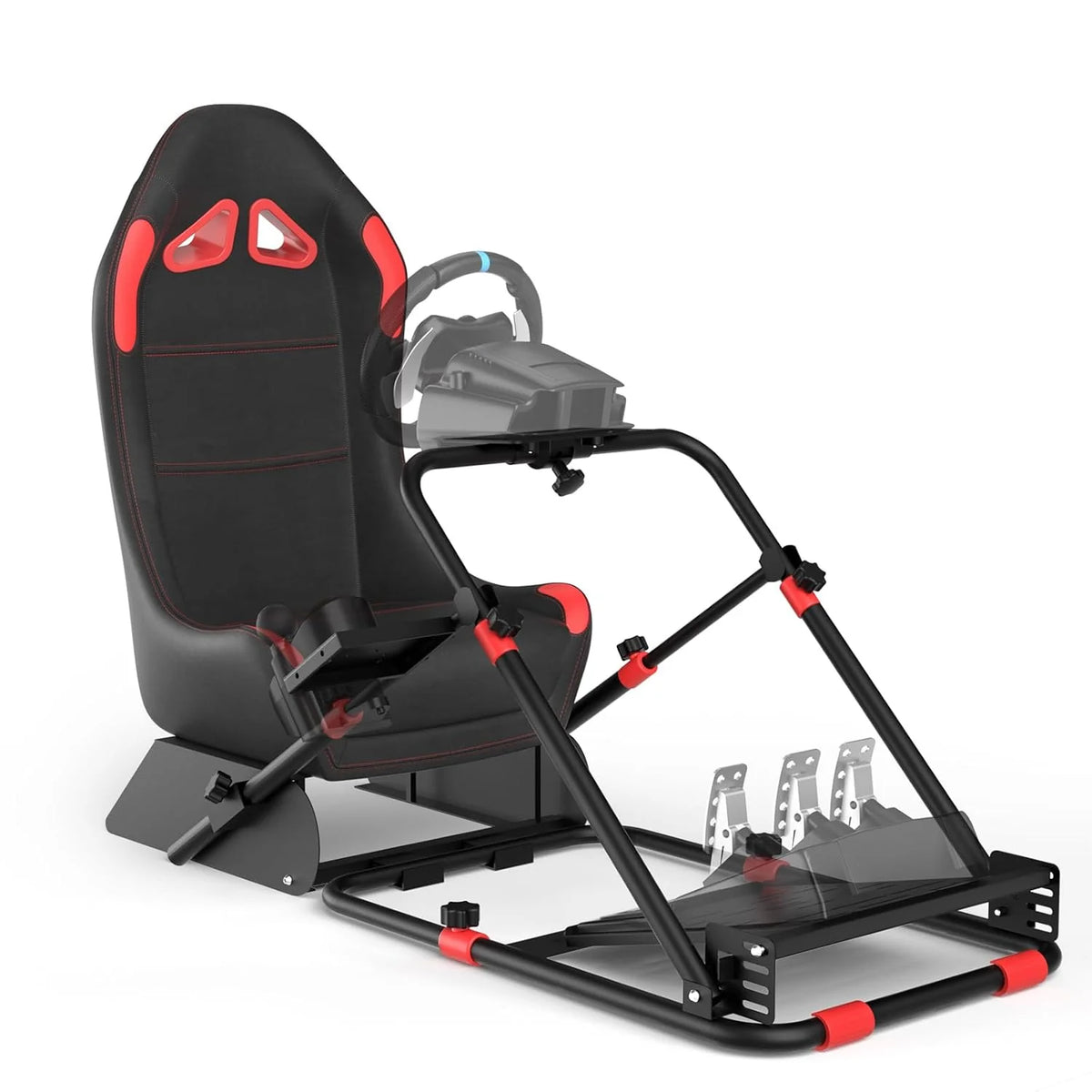 RACGTING Racing Simulator Cockpit With Foldable Seat - Logitech/Thrustmaster