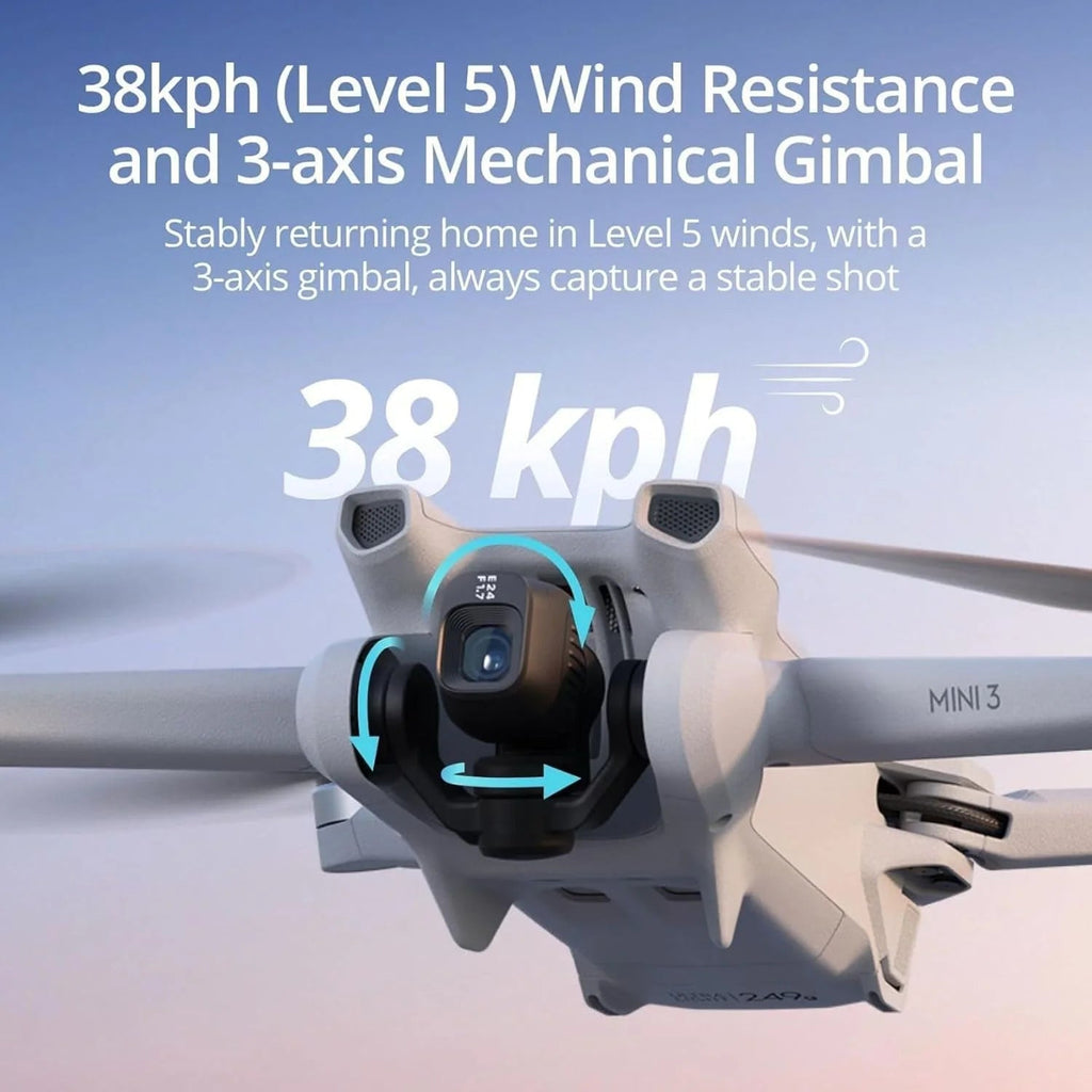 dji Camera Drone, 4K, 38-Min Flight Time, 10 km Video Transmission - Mini 3