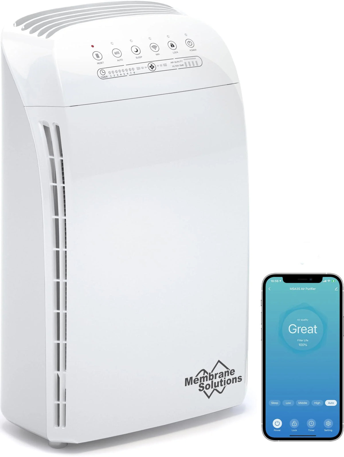 Membrane Solutions Air Purifier For Home, Room Up To 1590 sq ft - MSA3