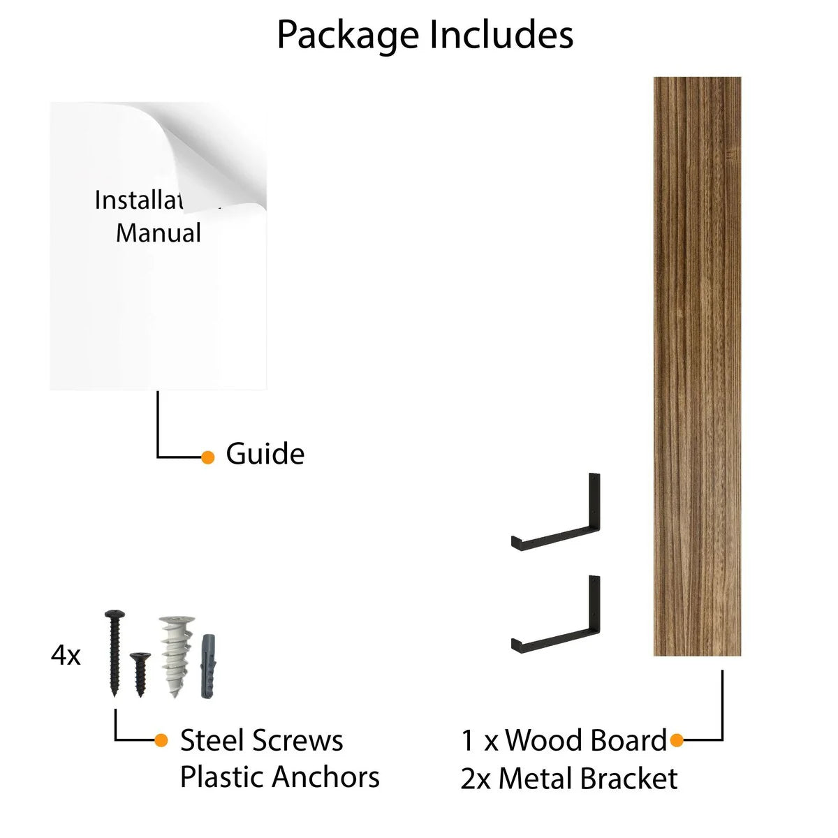 Floating Wall Shelf, 60 Inch x 9.25 Inch Deep