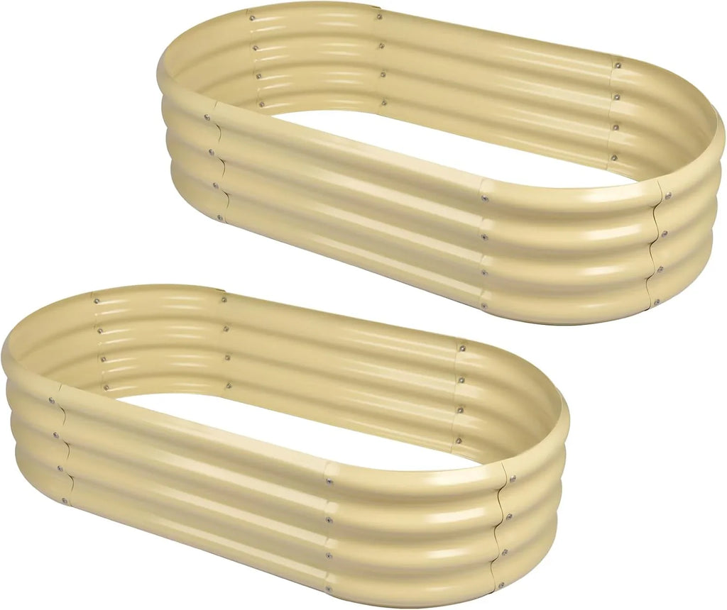 Land guard Galvanized Raised Garden Bed Kit, 10x4x1ft, 2-Pack
