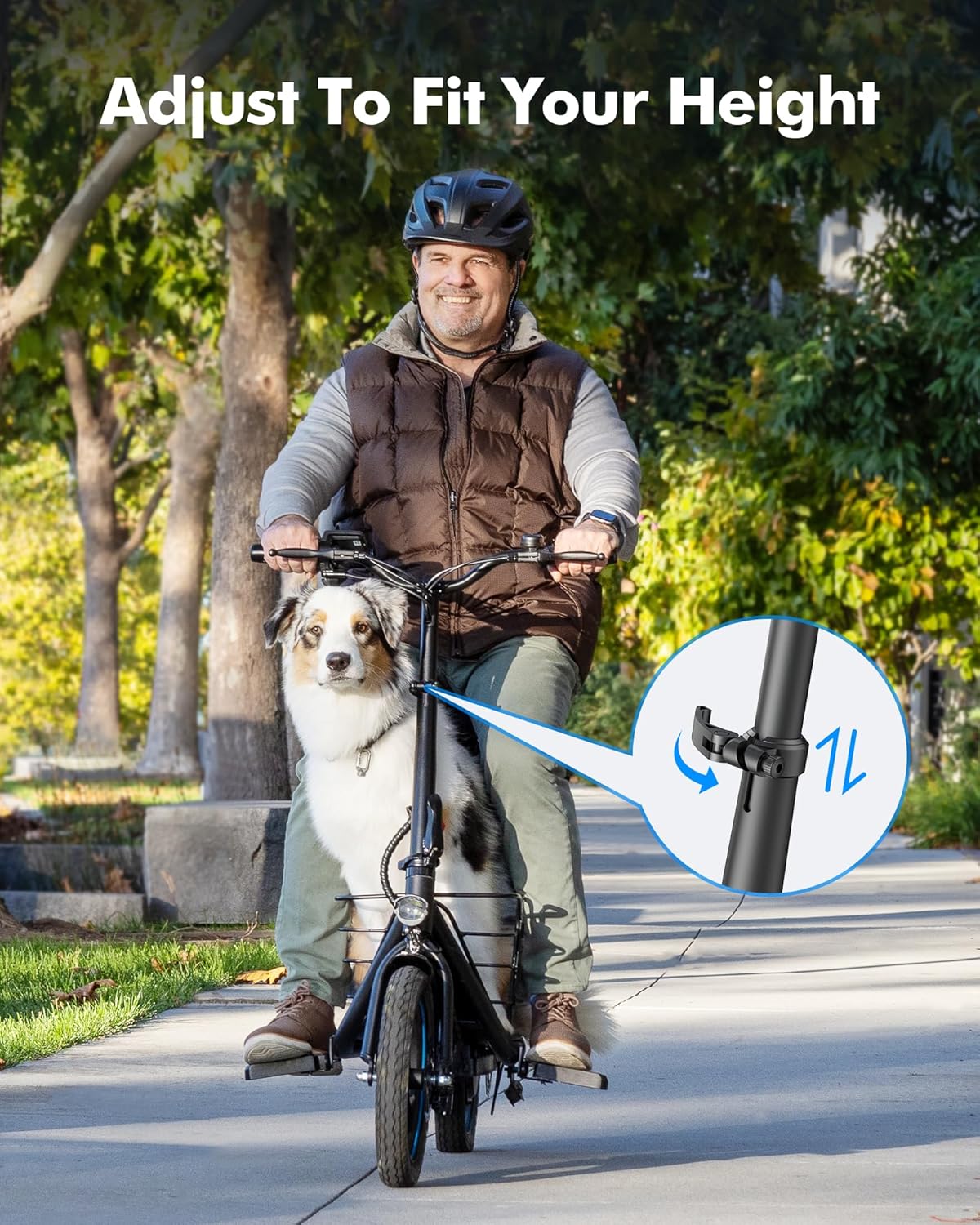 Adults Electric Scooter With Large Middle Basket - 550W And 650W Styles