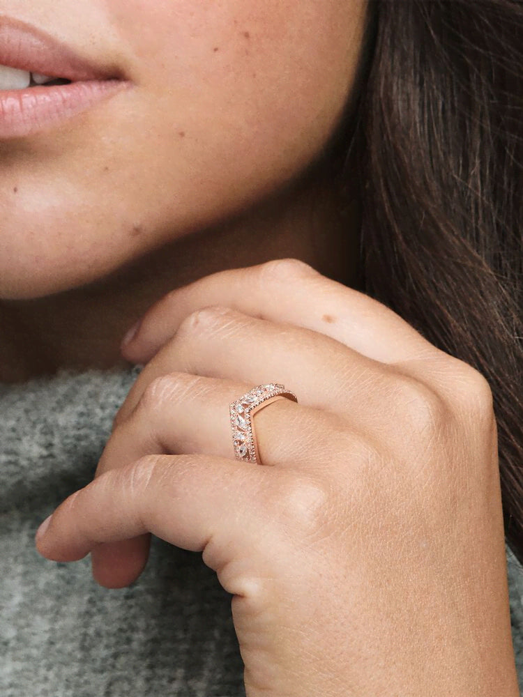 FINAL SALE - Sparkling Marquise Double Wishbone Ring