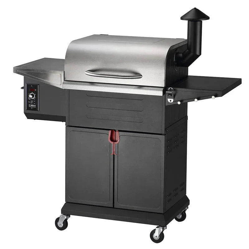 ZPG-600D3E 8-in-1 Pellet Grill & Smoker, 572 sq. in., Porcelain-Coated Steel, Smoke Color