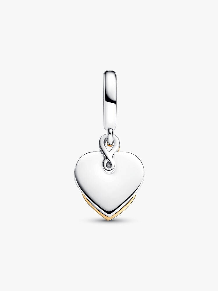 Lab-grown Diamond Engravable Mom Double Dangle Charm