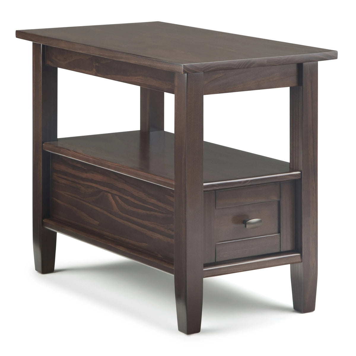 Solid Wood Narrow Side Table, 14 in Wide, 24 in D x 14 in W x 20 in H