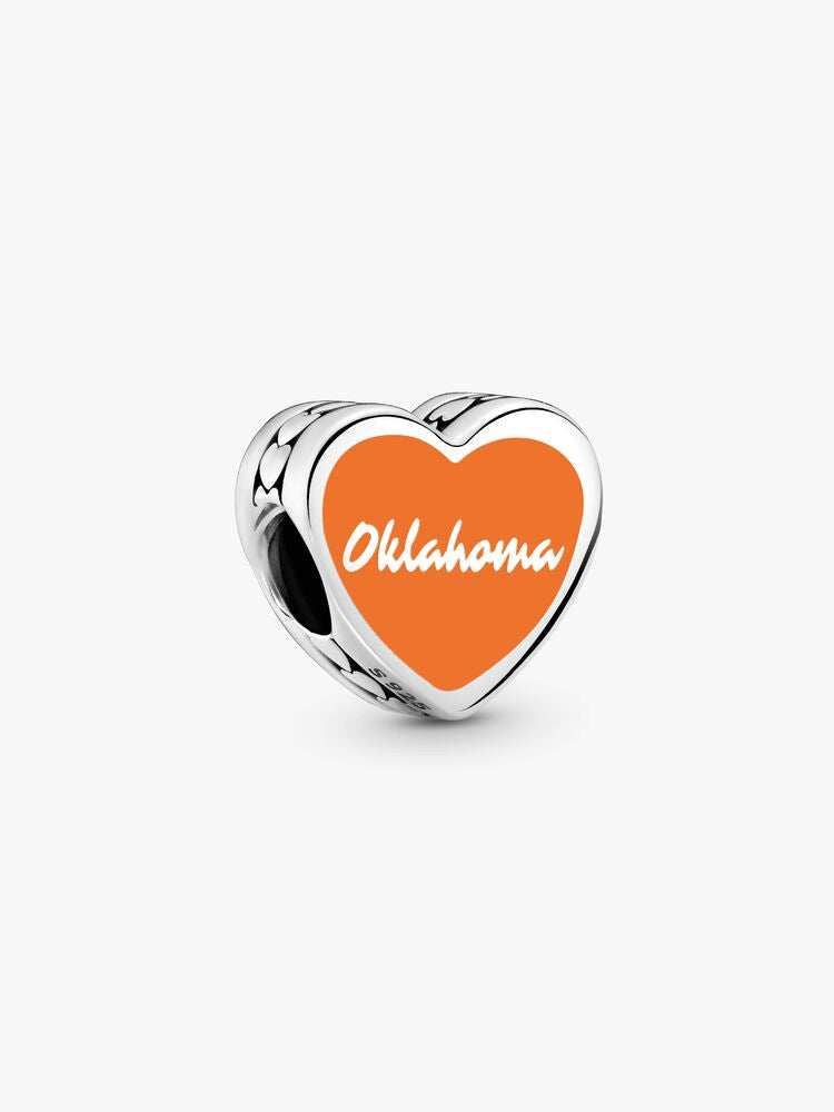 Oklahoma Heart Charm