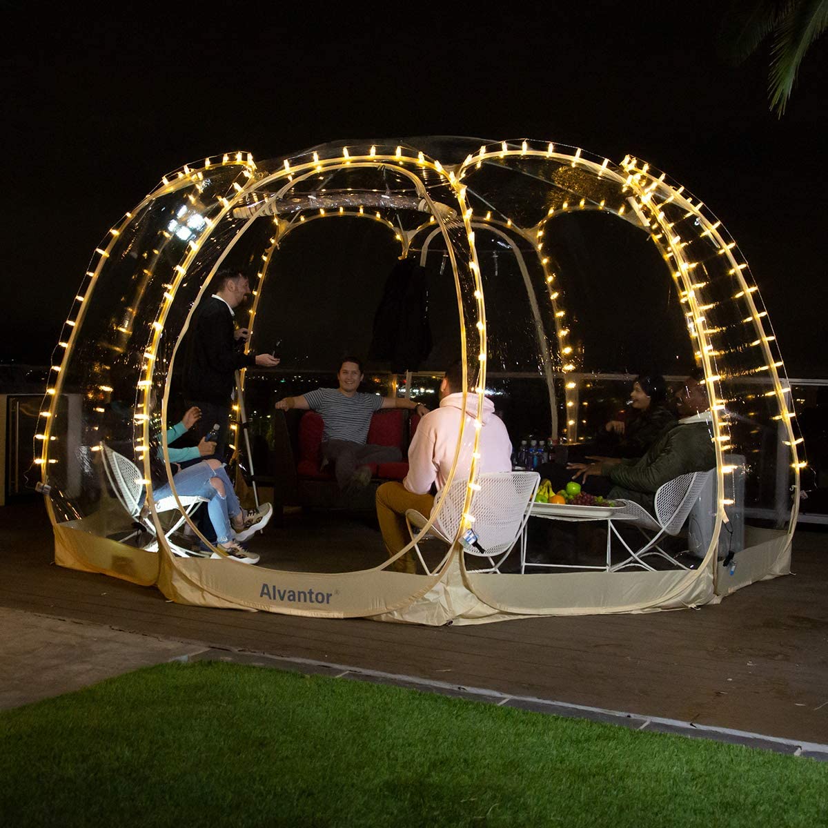 Alvantor Bubble Tent Pop Up Gazebo, 8-10 Person, 3.63.62.4H (m)