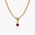 January Eternity Circle Dangle Charm Necklace Set