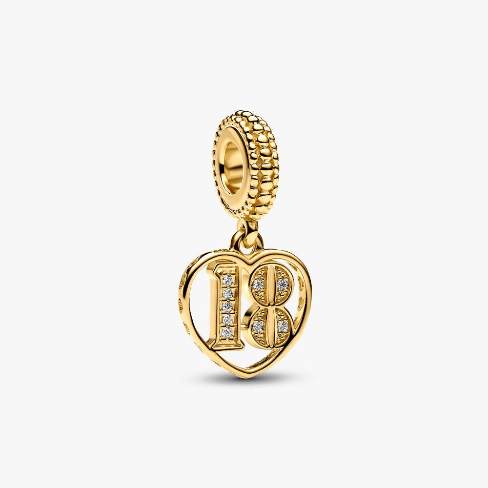 18th Celebration Dangle Charm