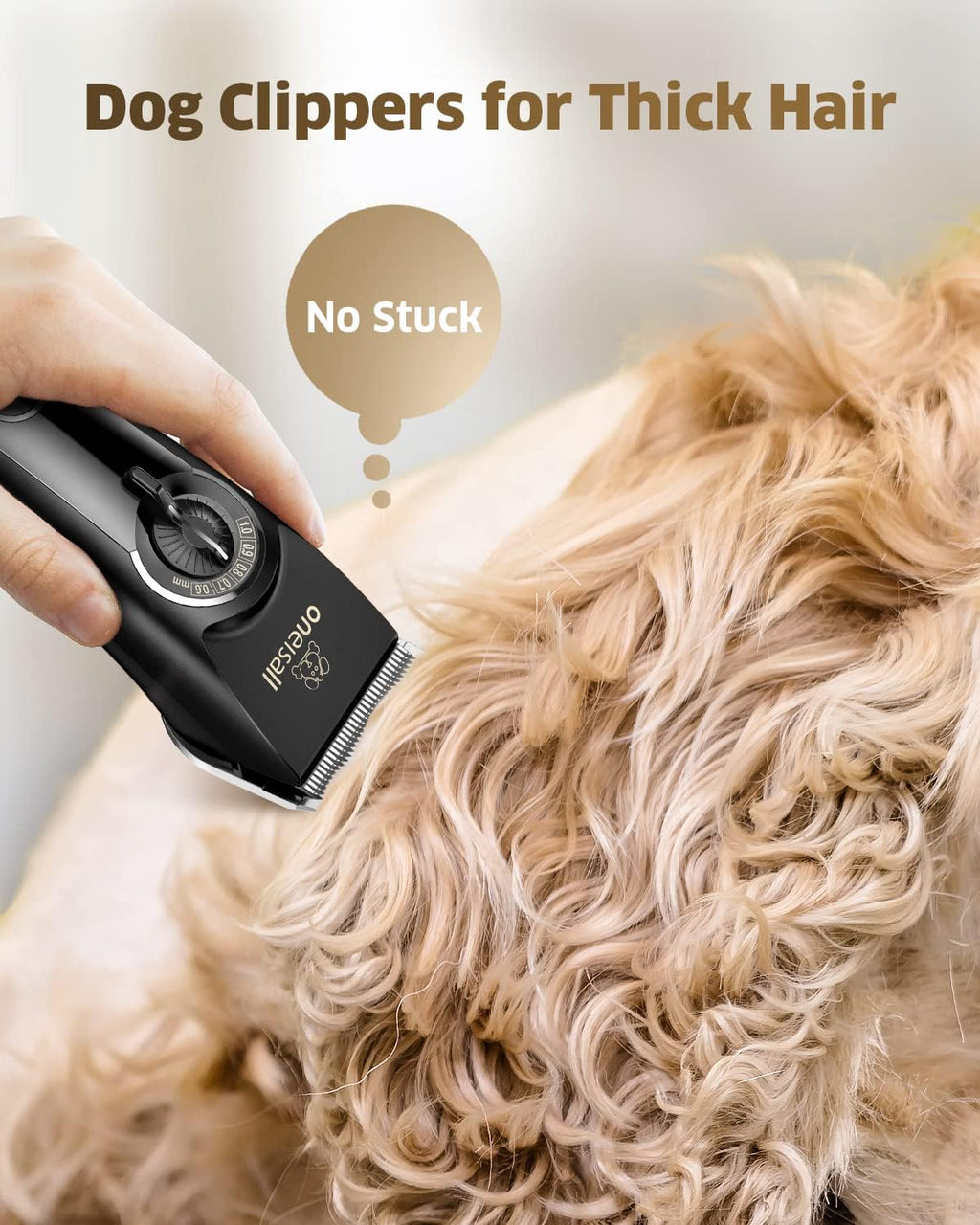 Dog Grooming Clippers With 4 Guide Combs - 6500 RPM