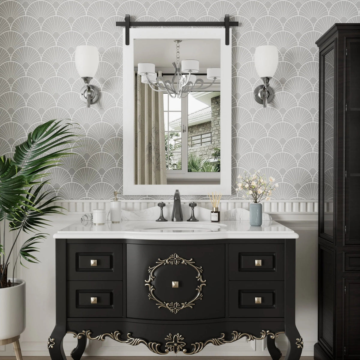 Rectangular Wall Mirror With Wood Frame, 18 x 26 in, 22 x 30 in, 24 x 36 in, or 40 x 26 in - Multiple Sizes