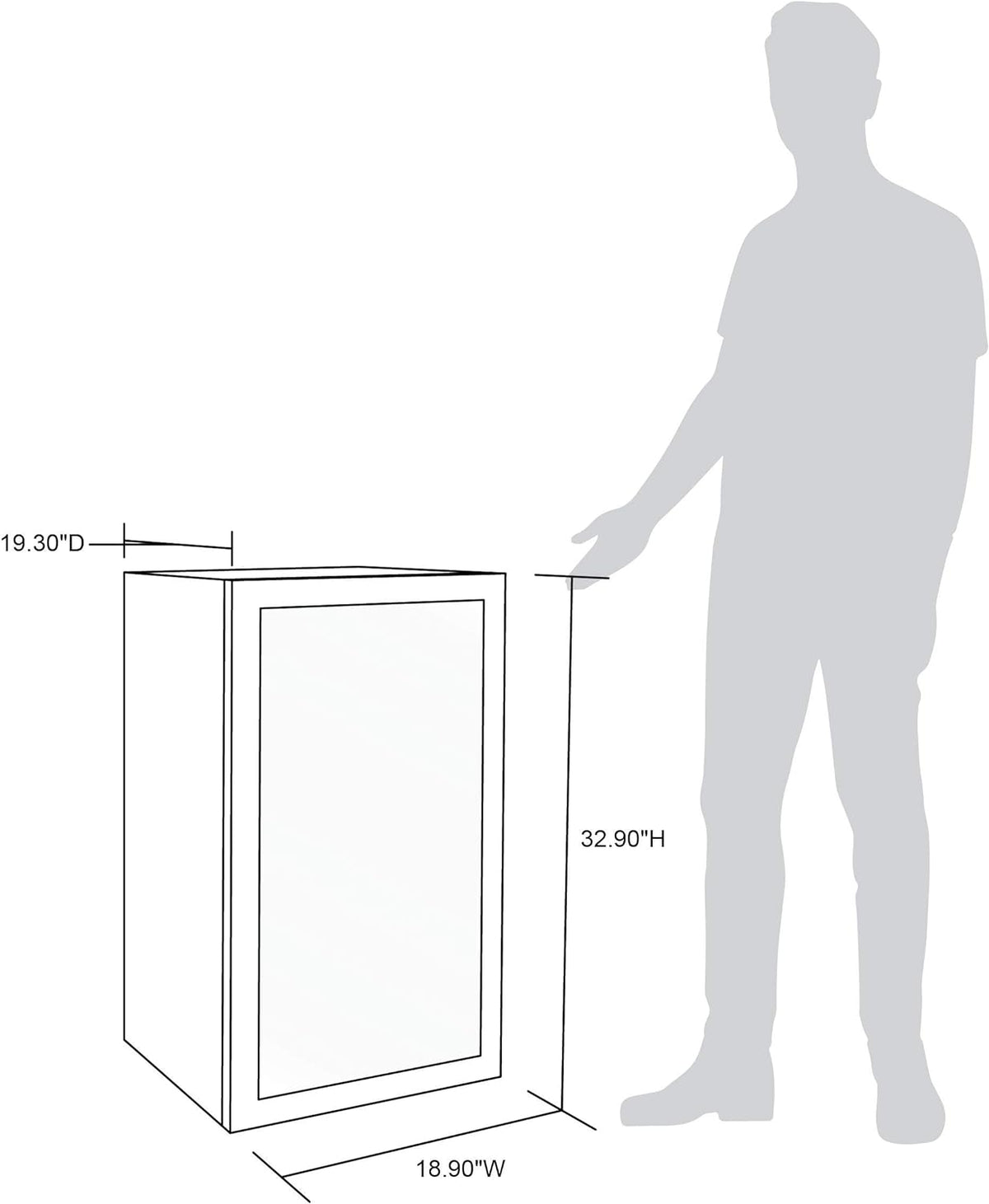 Beverage Refrigerator Cooler, 126 Cans, Right Hinge Glass Door - AB-1200
