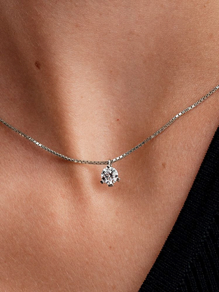Pandora Nova 14k White Gold Lab-grown Diamond Pendant Necklace