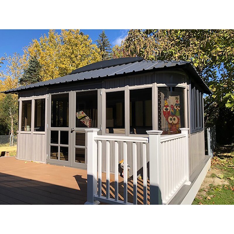 Composite PVC Patio Gazebo, 17.5-Ft. x 11.5-Ft.