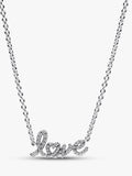 Sparkling Handwritten Love Collier Necklace