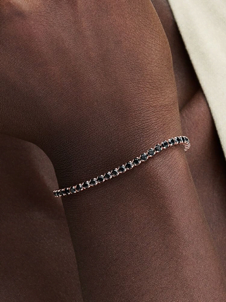 Black Sparkling Tennis Bracelet