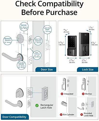eufy Security Smart Lock C210 5-in-1 Keyless Entry Door Lock With Built-in Wi-Fi Deadbolt - C210