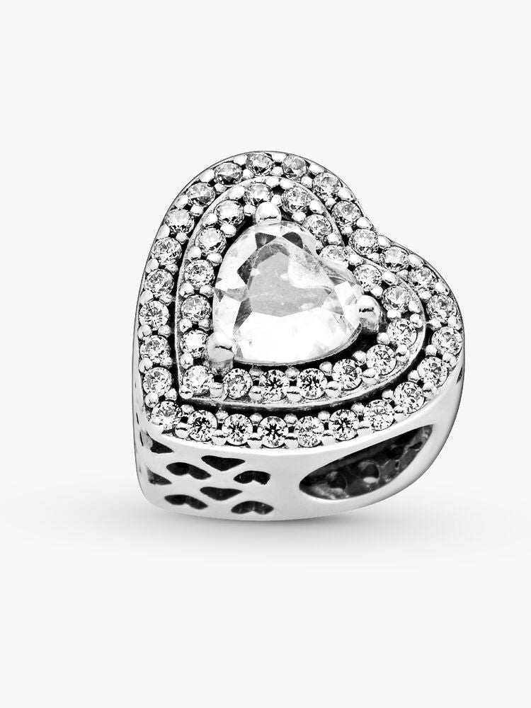 Sparkling Leveled Hearts Charm
