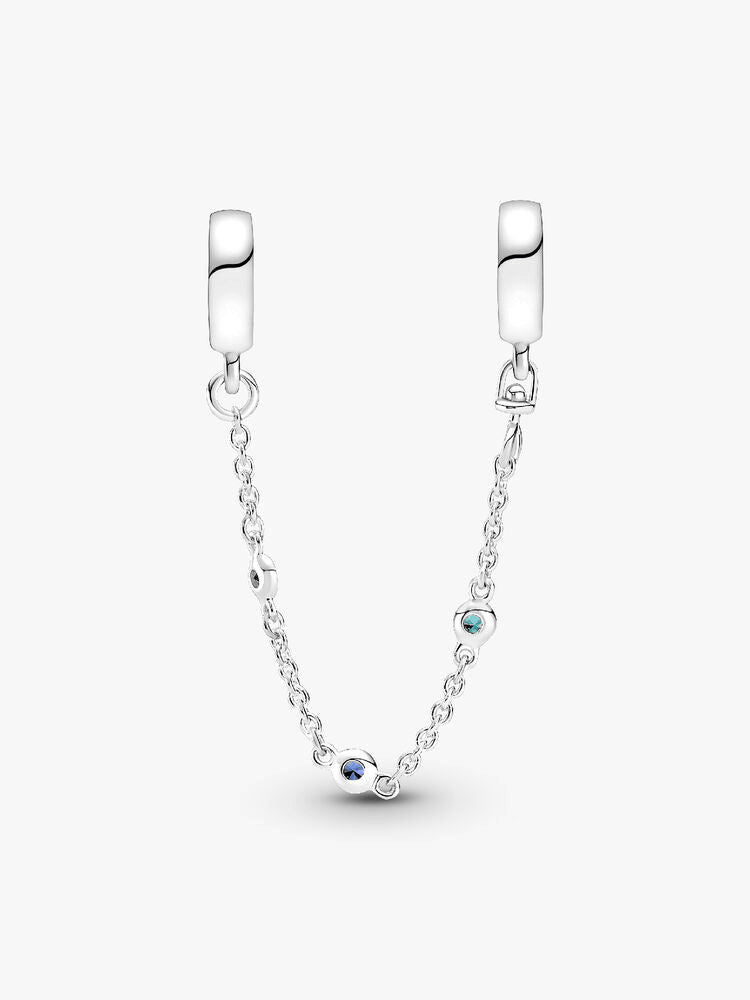Triple Blue Stone Safety Chain