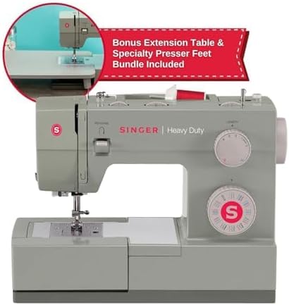 SINGER Heavy Duty High Speed Sewing Machine With Accessory Kit, 110 Stitch Applications - 4452