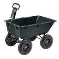 Heavy-Duty Garden Poly Dump Cart, 1,200 Pound Capacity, 40 Inch x 25 Inch Bed, Black - GOR866D