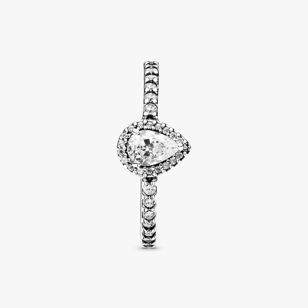 FINAL SALE - Classic Teardrop Halo Ring