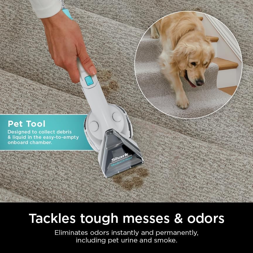 Shark CarpetXpert Carpet Cleaner, Cyan, 13.15 in D x 11.97 in W x 43.5 in H - EX201
