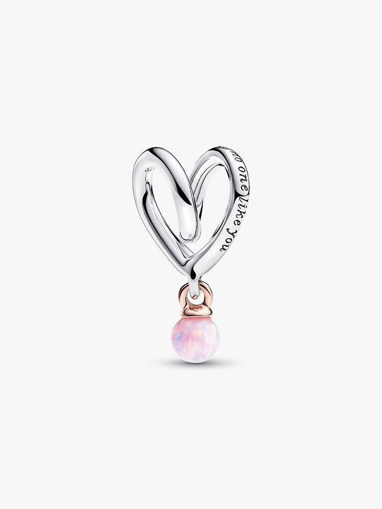 Two-tone Wrapped Heart Charm