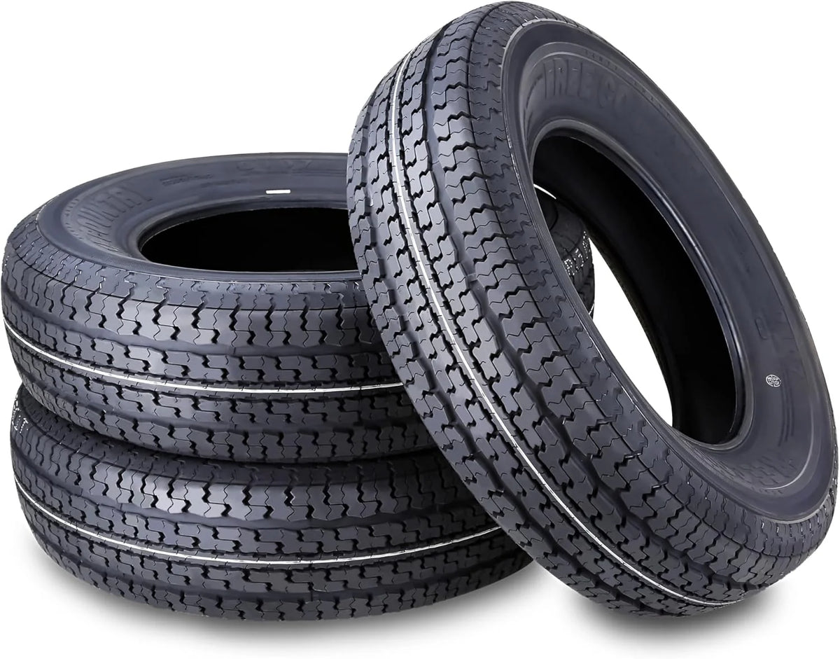 FREE COUNTRY Trailer Tires ST205/75R15, Set Of 4, 10-Ply Load Range E, Steel Belted Radial