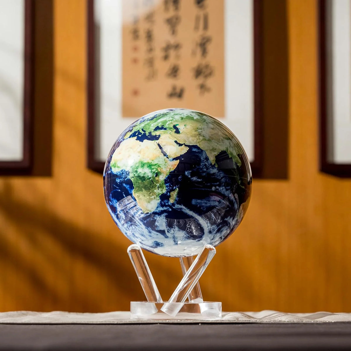 MOVA Self-Rotating Globe Earth With Clouds, 4.5 in - Light Powered