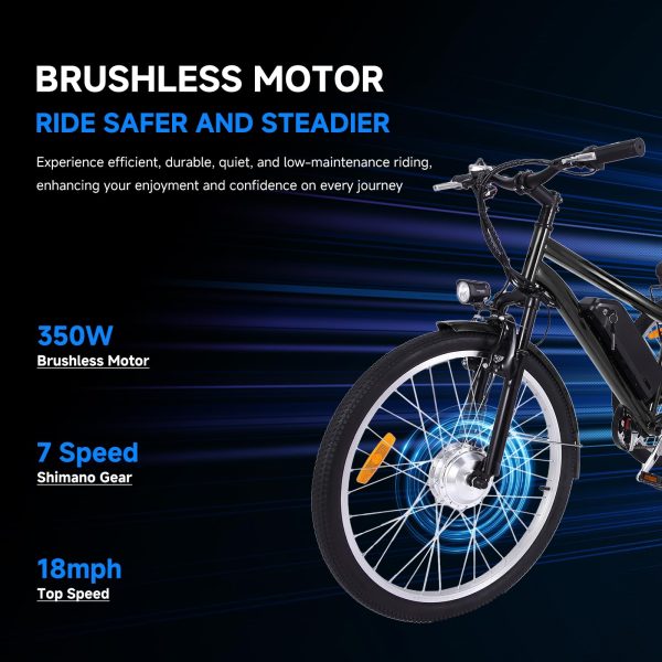 26 Inch Adult 3 Wheel Electric Tricycle With Basket, Fat Tires, 7 Speeds, 350W Motor, 36V 10Ah Battery - 0KT_3xfGu2r4etlrGenxGg69.