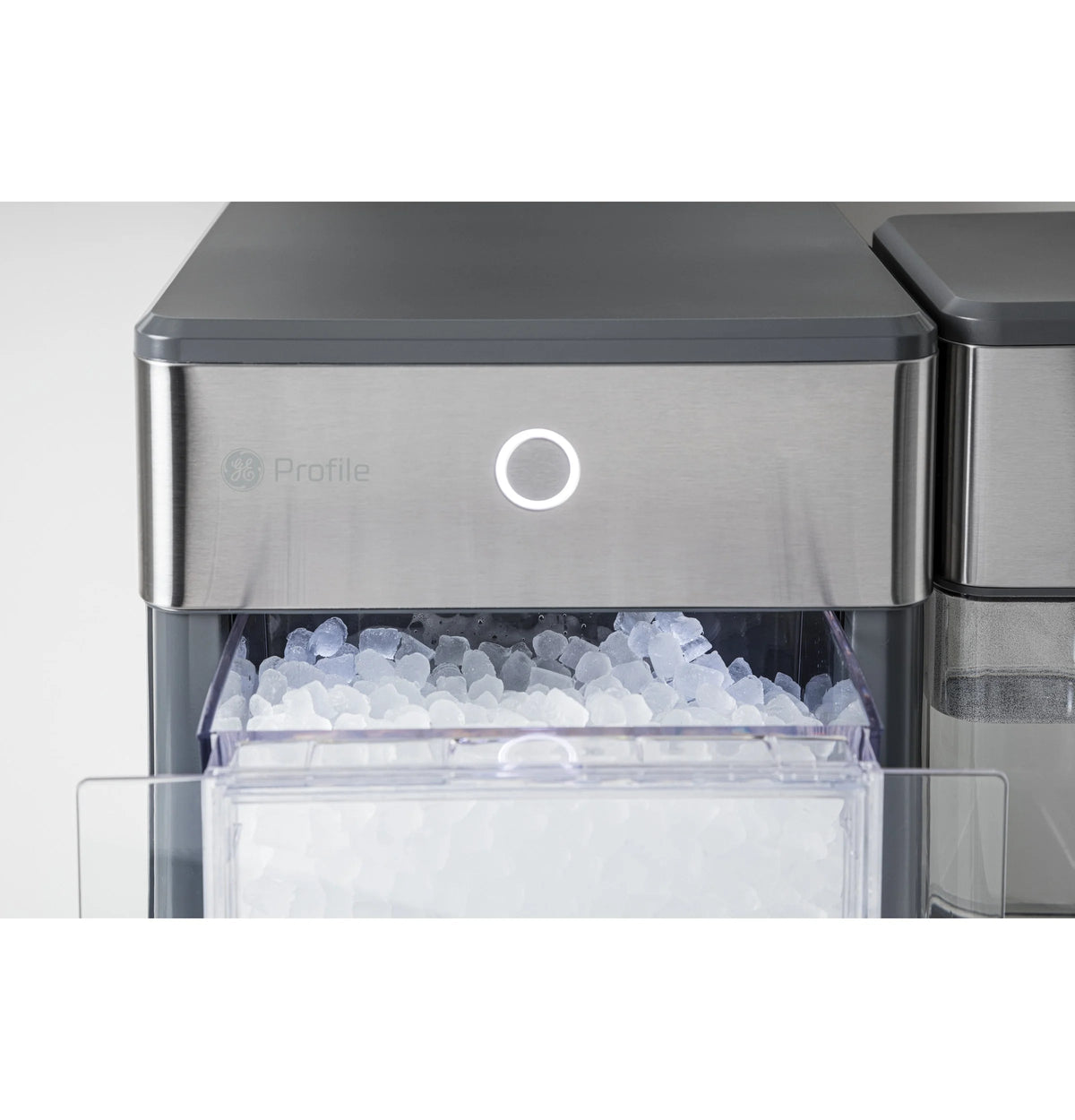 GE Profile Countertop Nugget Ice Maker With Side Tank, Stainless Steel, 33 lbs Daily Ice Production - Opal