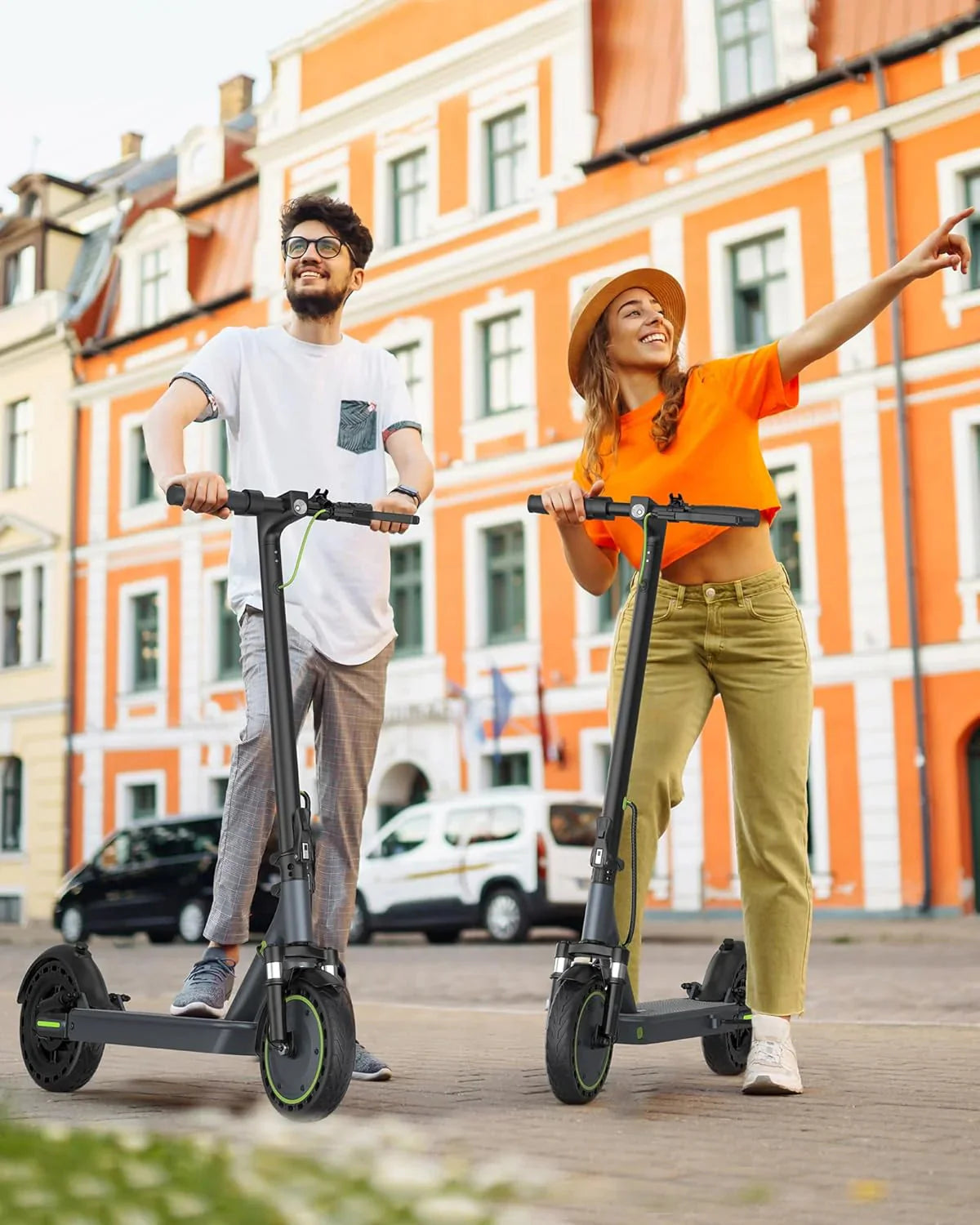 Roinside Electric Scooter, 8.5 in Solid Tires, 350W, 19 MPH, 21-23 Miles - UP12 Plus
